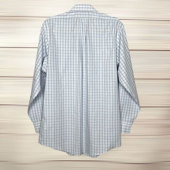 Brooks Brothers Cotton Plaid Button Down Shirt Regent Fit size 16 2-3 - Picture 8 of 13